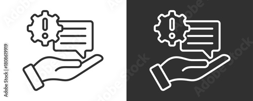 Support Icon Set Vector Collection Isolated In Black And White