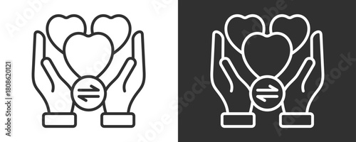 Empathy Icon Set Vector Collection Isolated In Black And White
