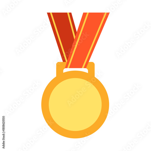 Medal svg cut file. Isolated vector illustration.