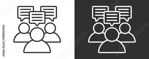 Communication Icon Set Vector Collection Isolated In Black And White
