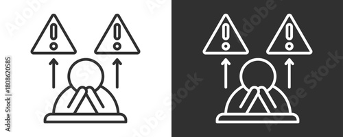 Problem Icon Set Vector Collection Isolated In Black And White