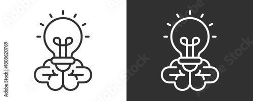 Knowledge Icon Set Vector Collection Isolated In Black And White
