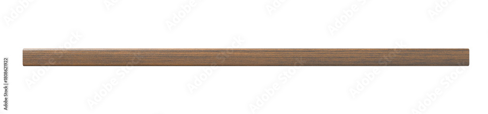 Fototapeta premium realistic 3d render of a square dark timber beam. structural wooden lumber plank isolated for architectural framing and construction visualization.