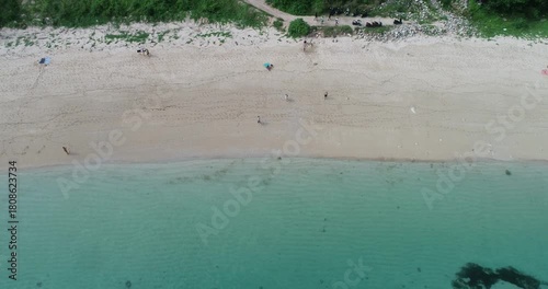 Aerial view of Bali's dreamy coastal scenery.