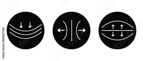 Elastic thin line icon vector set. Flexibility icon isolated on background. Silhouette of elastic or flexible sign and symbol. Vector illustration.
