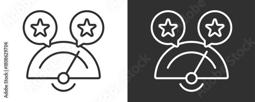 Rating Icon Set Vector Collection Isolated In Black And White