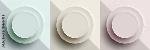 soft pastel abstract background with large circle in modern neumorphic 3d design featuring smooth gradient texture and elegant minimal aesthetic for creative art layout and digital wallpaper