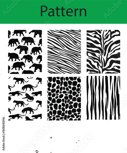 Collection of vector seamless geometric ornament patterns in difrent styles. Polka dot, stripes, waves, random symbols textures. Vector illustration