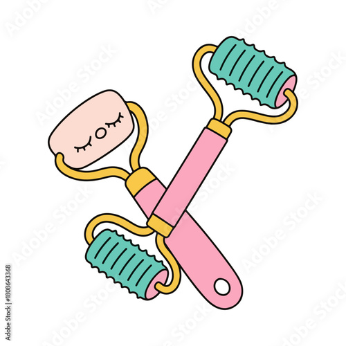 facial roller vector illustration design