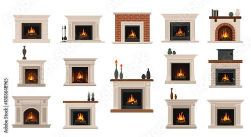 Cozy up with a collection of beautiful fireplace designs, each radiating warmth and charm for a comforting interior design aesthetic this winter