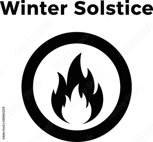 Winter solstice symbol, a time of reflection and renewal, perfect for seasonal greetings and festive designs