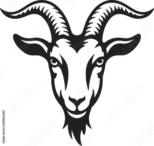 Goat head illustration
