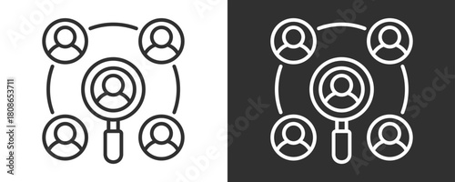 Human Resource Icon Set Vector Collection Isolated In Black And White