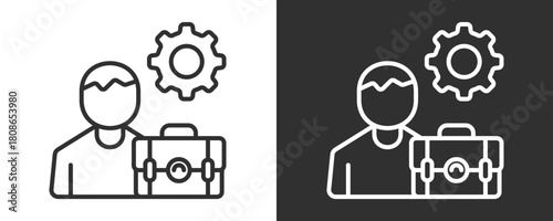 Employment Icon Set Vector Collection Isolated In Black And White