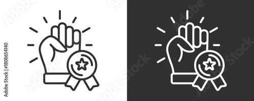 Motivation Icon Set Vector Collection Isolated In Black And White