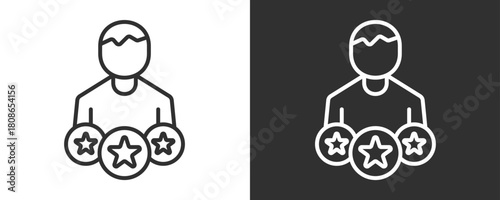 Experience Icon Set Vector Collection Isolated In Black And White