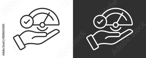 Performance Icon Set Vector Collection Isolated In Black And White