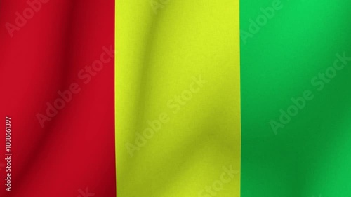 Wallpaper Mural The flag the Republic of Guinea. The evolving national flag the Union of the Guinea in 3d format. 1080p HD animation for presentation Torontodigital.ca