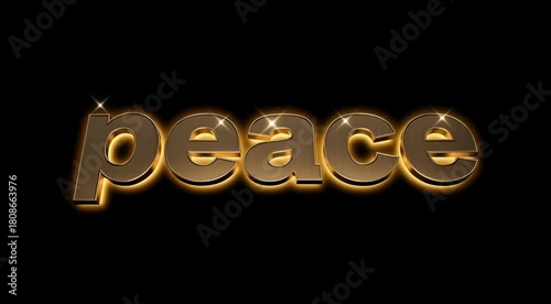 Peace Calm Soft Glow Text Animation