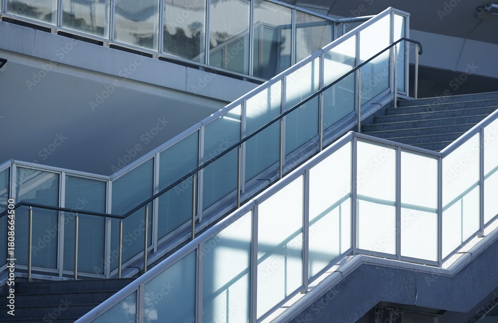 Fototapeta premium Contemporary Architecture: Stairs and Balustrade