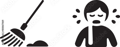 Cleaning Up Exhaustion Illustration