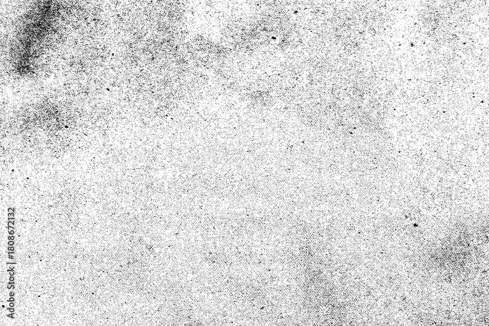 Obraz premium Black and white grunge texture overlay with fine grain and dust effect for abstract background isolated on transparent background