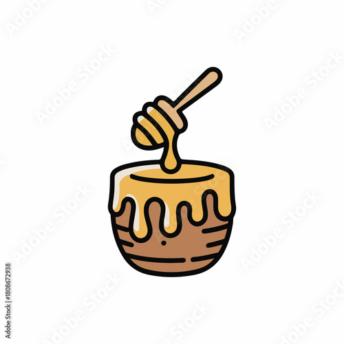 wooden spoon with honey