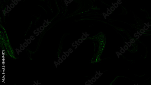 Black Liquid Marble Abstract Background With Ultra-Dark Swirling Texture with Electric Green Glow for Gothic, Gaming UI & Tech Design