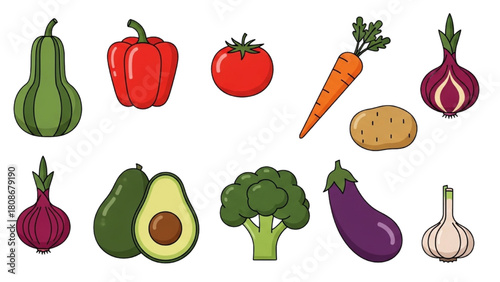 Collection of fresh and vibrant vegetables, perfect for healthy eating and culinary inspiration