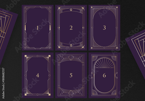 Vintage Art Deco Border & Frames Vector for Gatsby Inspired Retro Background & New Years Invitations