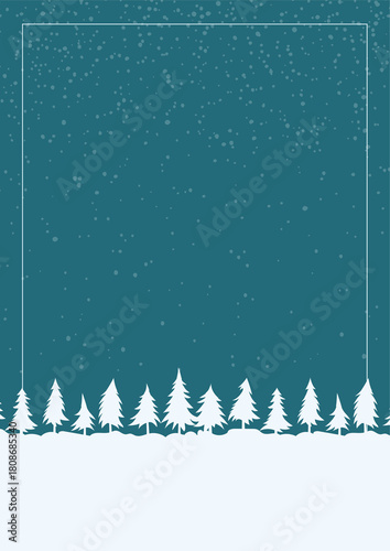 Customizable Christmas sale banner illustration template in a tree shaped frame with snowflakes and red berries designed for responsive web and app use.	