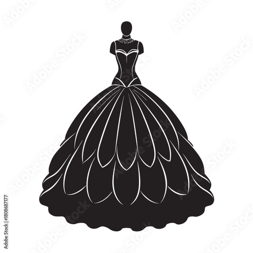 Voluminous Puffball Couture Gown Statement Silhouette