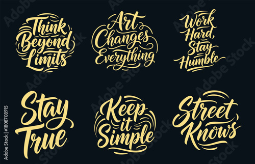 Inspirational Quotes Typography Collection for Motivation and Su