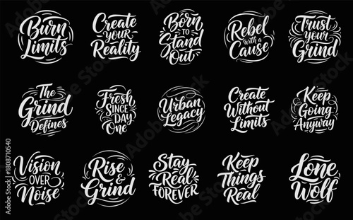 Inspirational Typography Collection Motivational Quotes for Succ