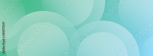 minimalist banner background, colorful, green and blue gradation, circle effect, abstract background, memphis. Eps 10