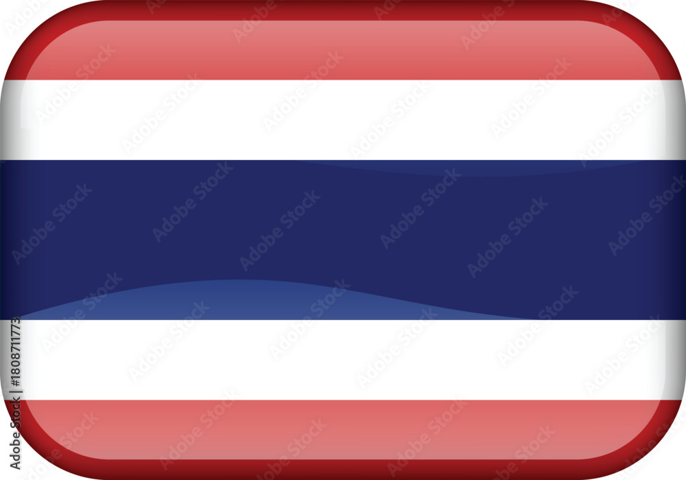 Obraz premium ThailandFlag 3D Glossy Round Button Design