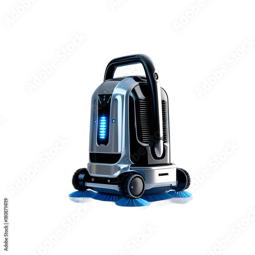 A robotic window cleaner, isolated on clean white background