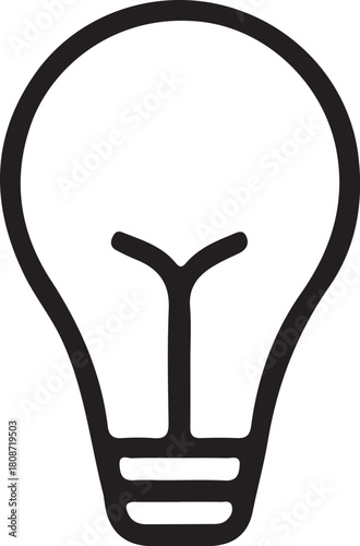 3D glass light bulb illustration icon object design on white background