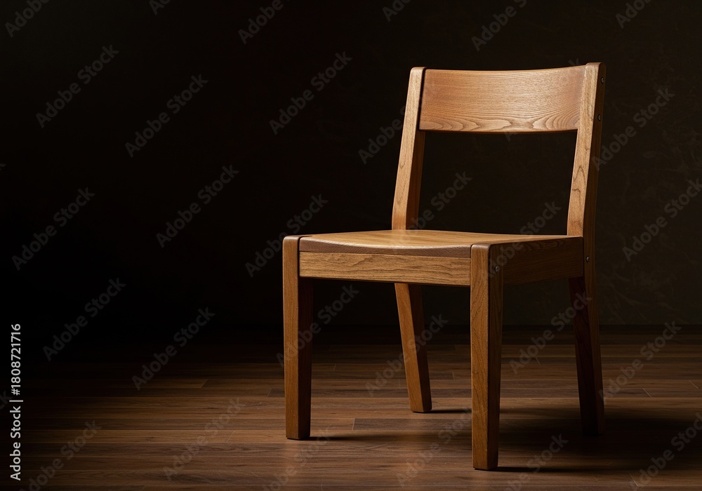 custom made wallpaper toronto digitalSolid wooden chair, crafted from natural timber, showcasing robust construction and a warm, inviting aesthetic. Perfect for rustic interiors ,artistry ,solid ,grain