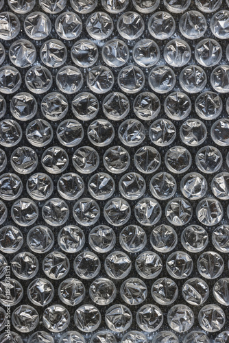 Plastic bubble wrap flat textured surface background