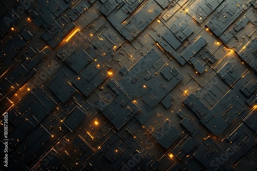 Stunning modern technology background with glowing circuits and dynamic geometric patterns, perfect for tech startups and innovative concepts