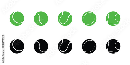 Minimal green tennis balls with white background