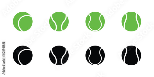 Tennis balls green and black