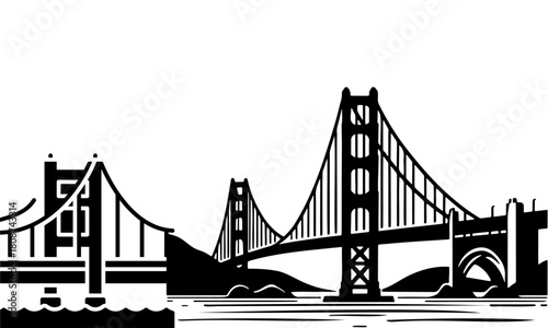 Elegant Bridge Vector Illustration Design