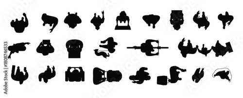 people view from above people from air cartoon characters