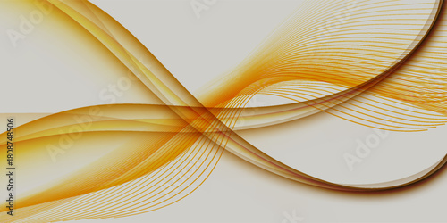 Abstract background powerful effect lighting. Yellow blurred color waves design. Glowing template for your creative graphics.
