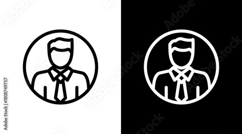 Profile With Icon Set Design