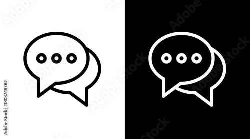 Chat With Icon Set Design