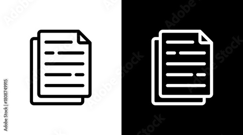 Document With Icon Set Design