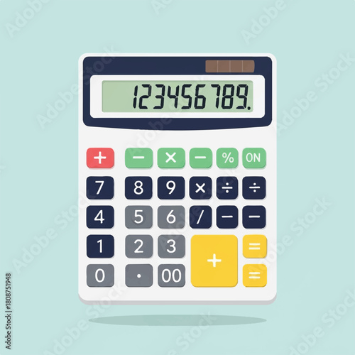 Calculator Vector Graphic Numbers, Symbols, and Mathematical Functions